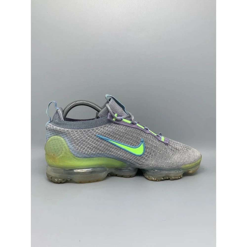 Nike Air Vapormax 2021‎ FK Grey Lime Running Shoes DB1550-003 Women's Sz 8.5